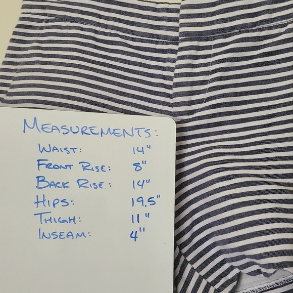 Club Monaco Sailor Stripe Scalloped Shorts - Picture 5 of 5